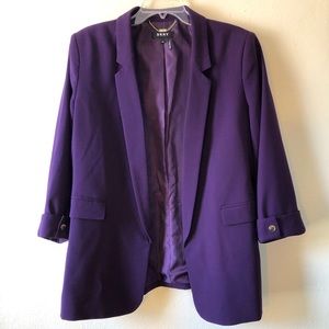 DKNY Purple Open Blazer Size 12